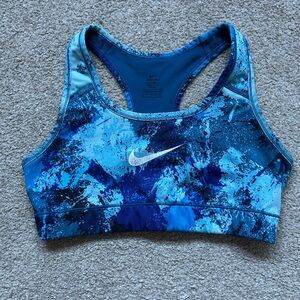Nike Women's Abstract Blue Sports Bra